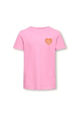 Kids Only T-Shirts & Tops KOGSENNA S/S HEART TOP BOX JRS Begonia Pink 15317661