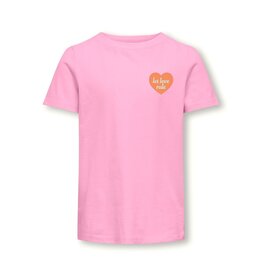 Kids Only T-Shirts & Tops KOGSENNA S/S HEART TOP BOX JRS Begonia Pink 15317661