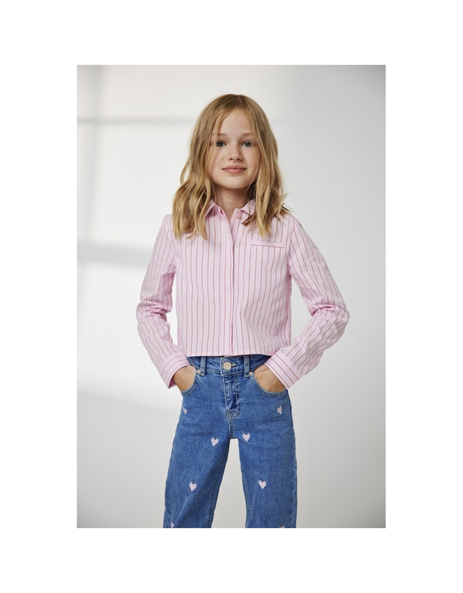 Kids Only Jeans KOGJUICY WIDE LEG HEART EMB DNM JEANS Light Medium Blue Denim 15315607