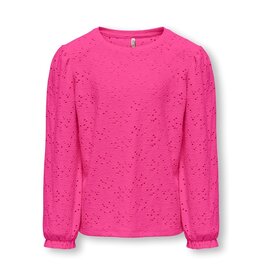 Kids Only T-Shirts & Tops KOGSMILLA L/S PUFF TOP CS JRS Raspberry Rose 15320263