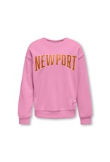 Kids Only Sweatshirts KOGAILEN L/S PRINT O-NECK UB LIFE SWT Begonia Pink 15317708