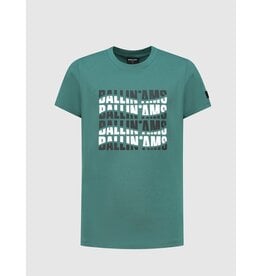 Ballin Amsterdam T-shirt with frontprint Faded Green 24017117