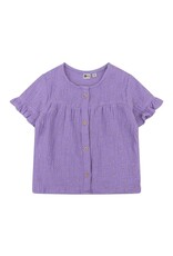 Daily7 Shirt Shortsleeve Muslin Broderie Dahlia Purple-463