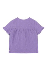 Daily7 Shirt Shortsleeve Muslin Broderie Dahlia Purple-463
