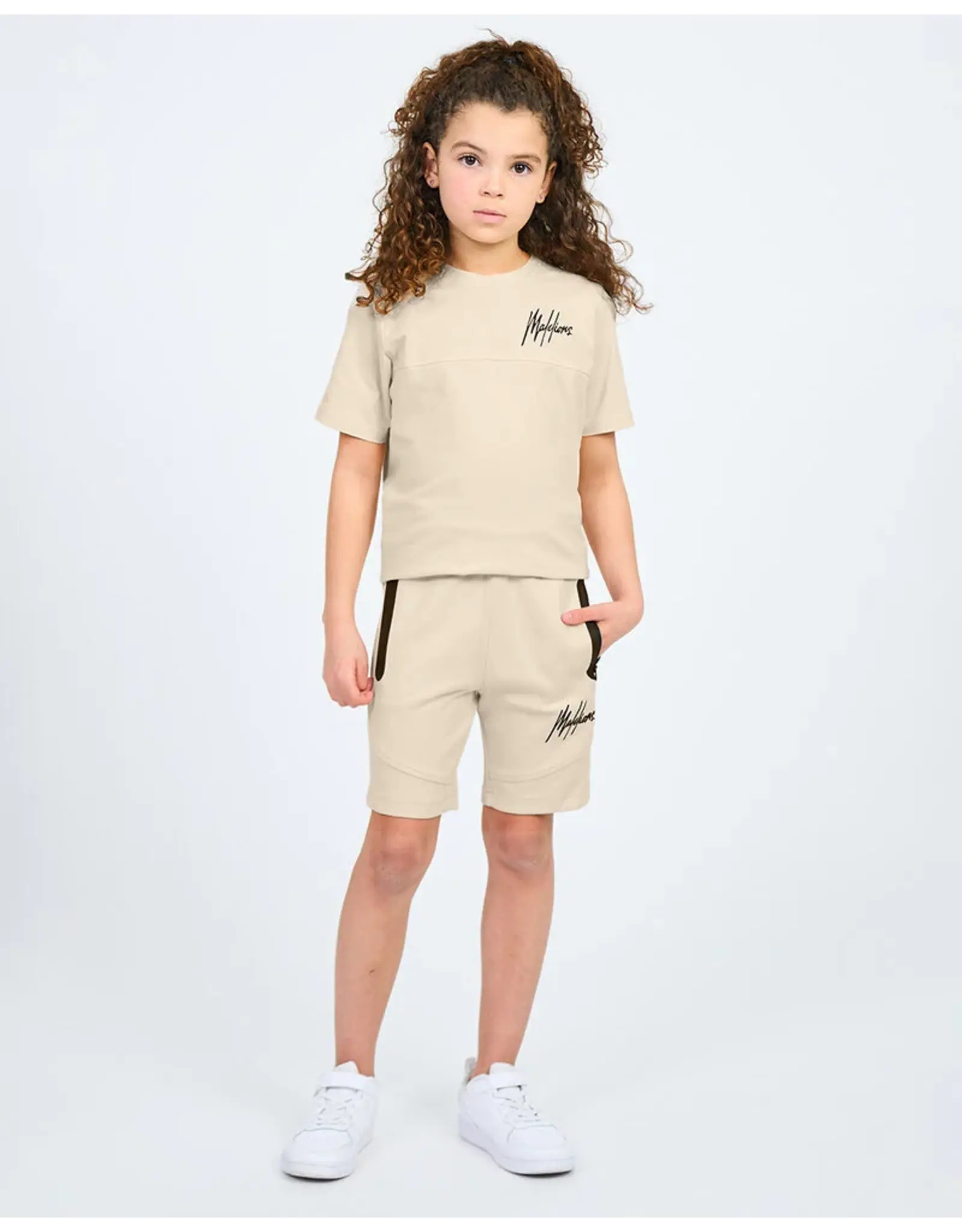 Malelions Malelions Junior Sport Counter Shorts Beige JS2-SS24-05