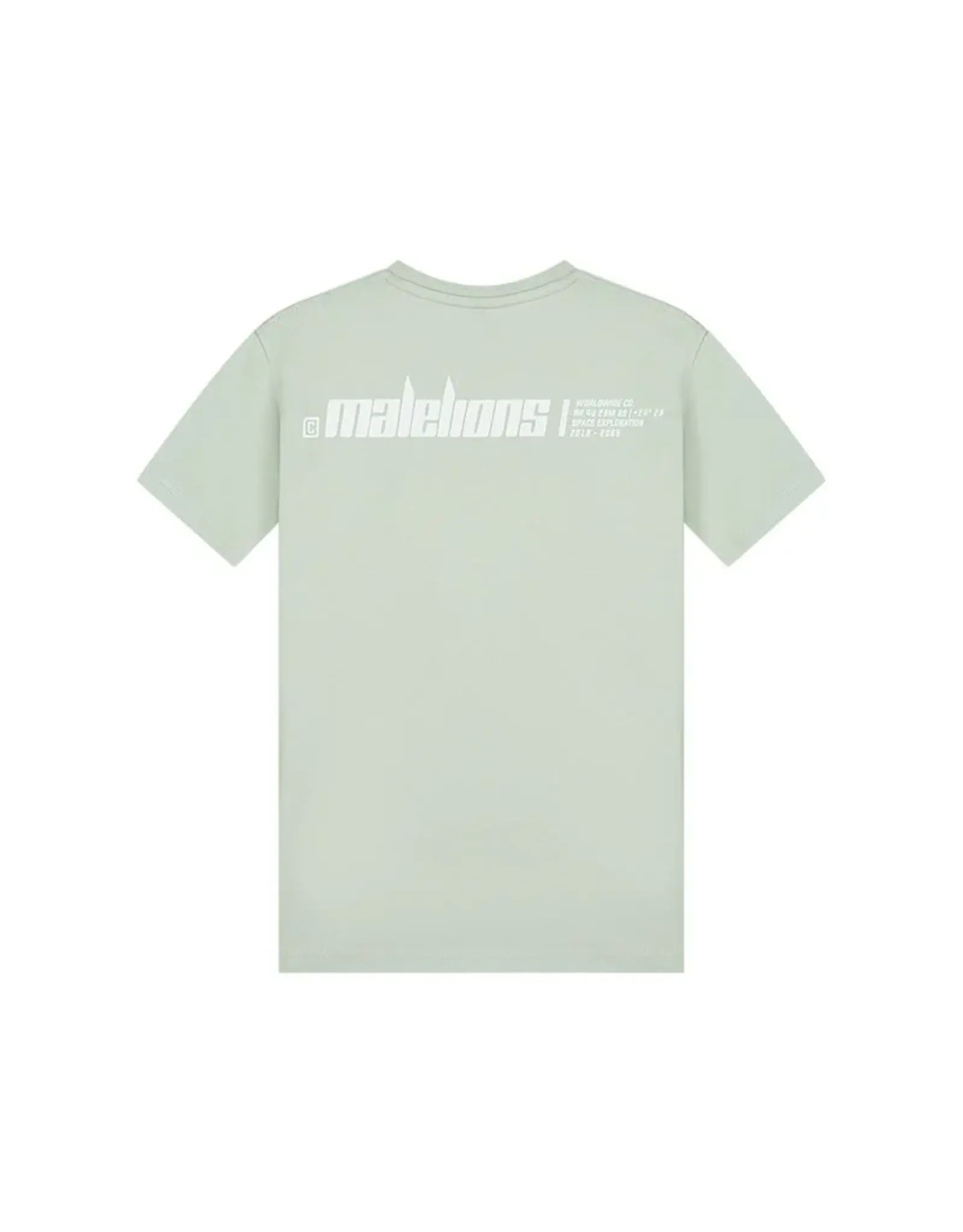 Malelions Malelions Junior Worldwide T-Shirt Aqua Grey MJ2-SS24-05