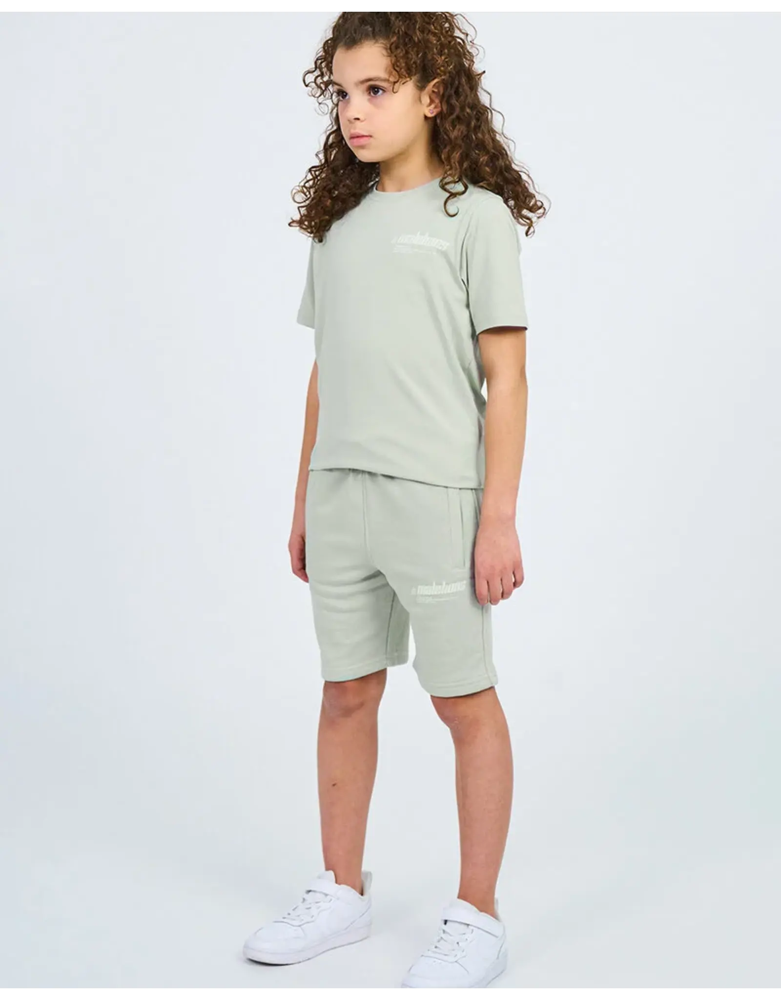 Malelions Malelions Junior Worldwide T-Shirt Aqua Grey MJ2-SS24-05