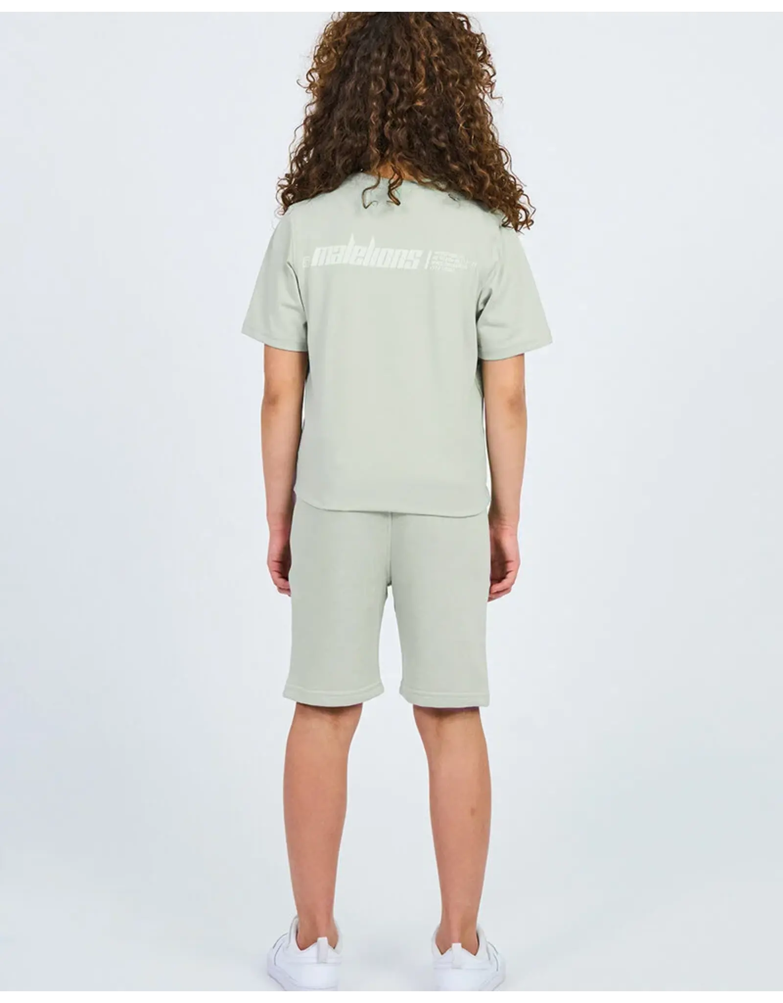 Malelions Malelions Junior Worldwide T-Shirt Aqua Grey MJ2-SS24-05