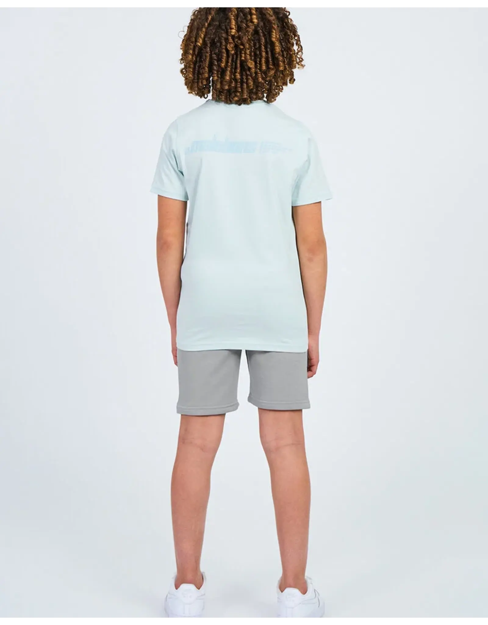 Malelions Malelions Junior Worldwide Shorts Grey/Light Blue MJ2-SS24-07