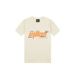 Malelions Malelions Junior Font T-Shirt Beige/Orange MJ2-SS24-09