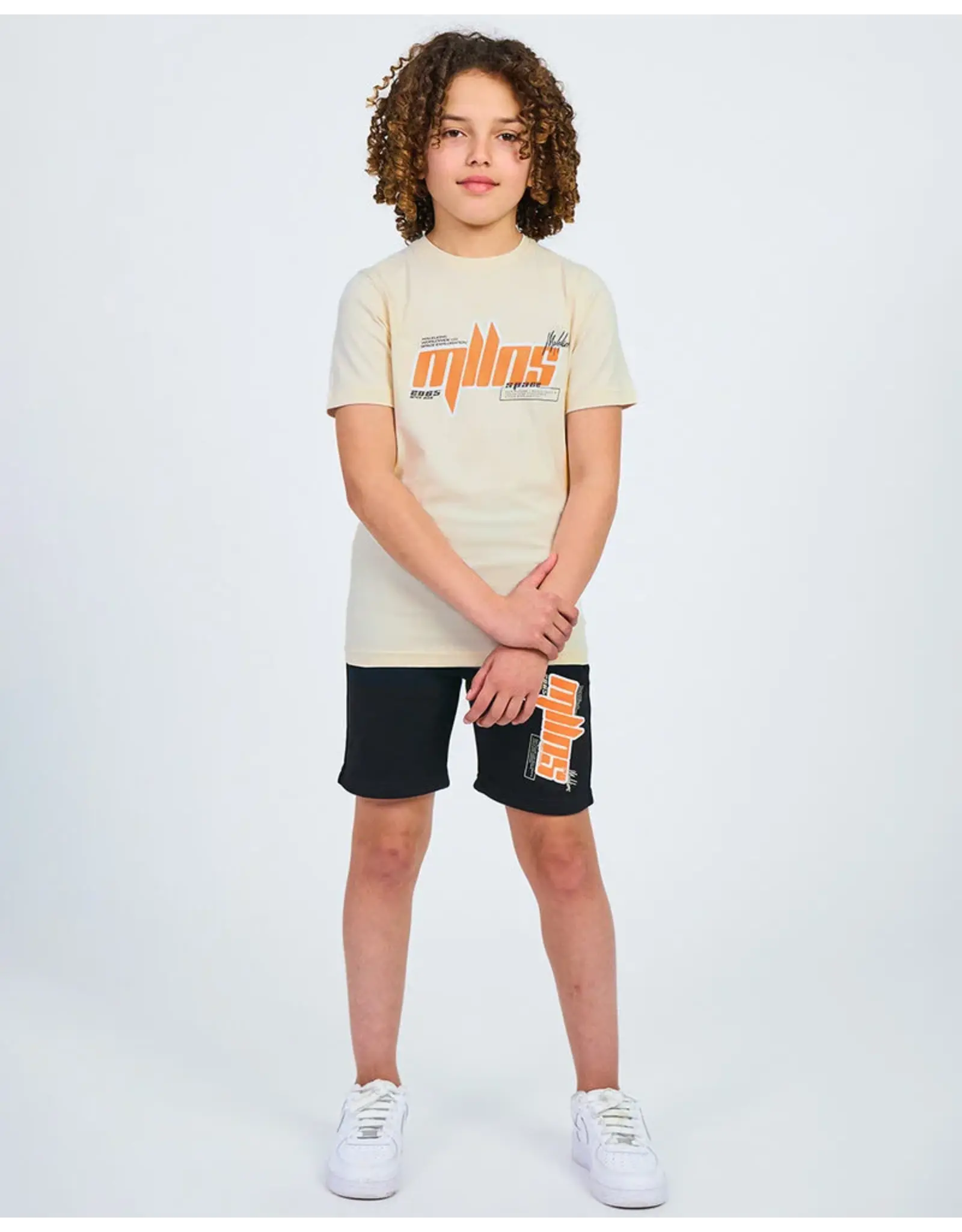 Malelions Malelions Junior Font Shorts Black/Orange MJ2-SS24-11