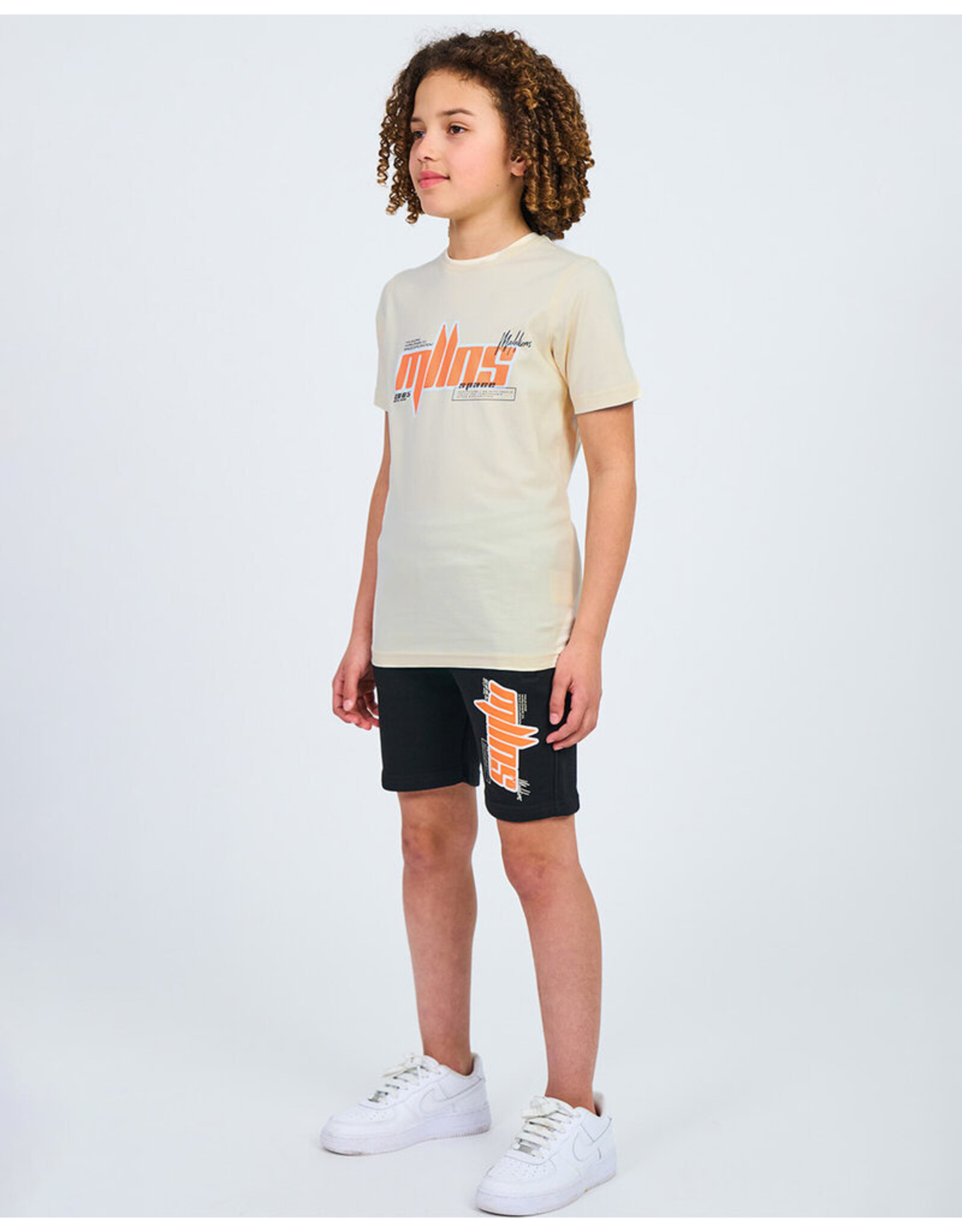 Malelions Malelions Junior Font Shorts Black/Orange MJ2-SS24-11