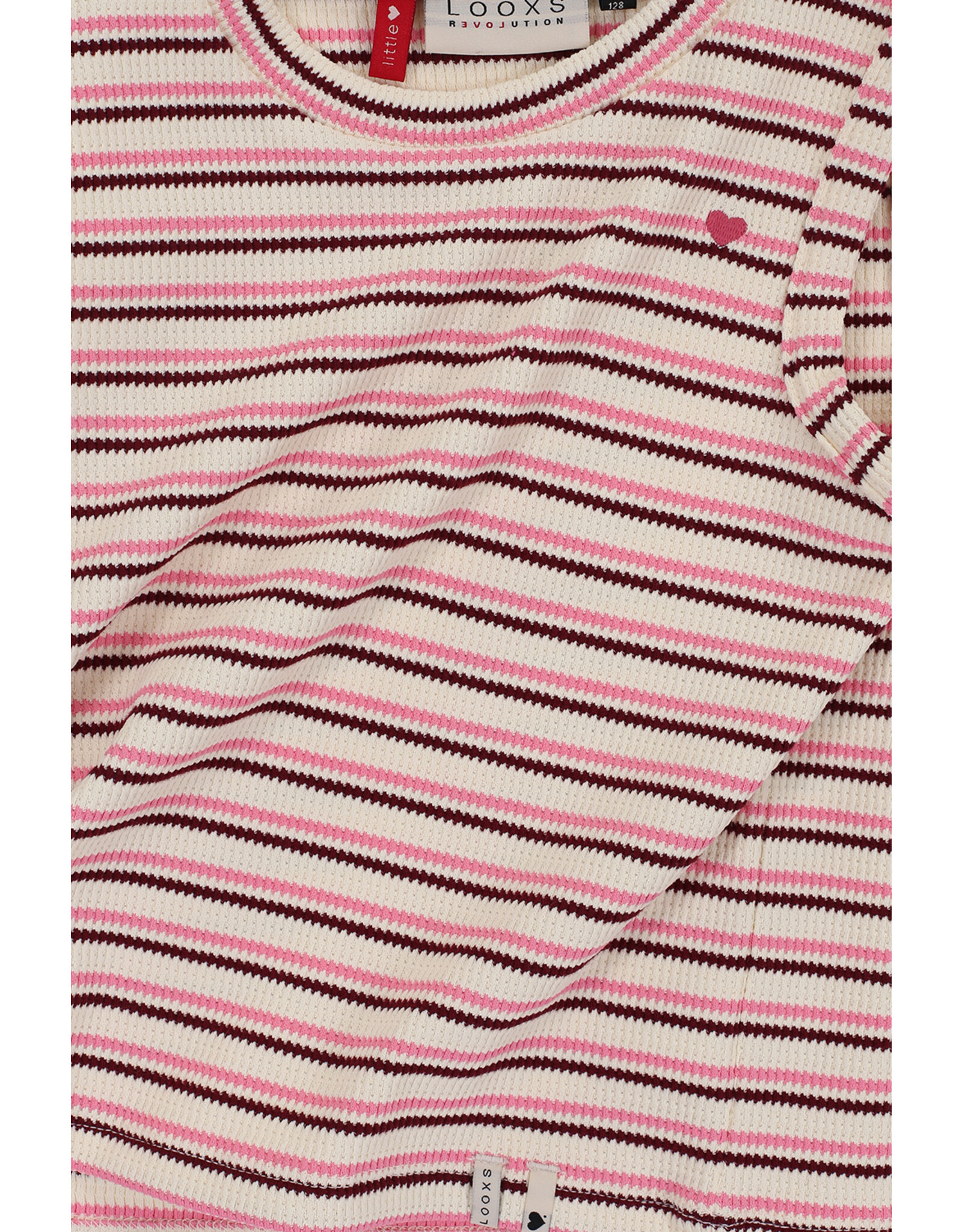 LOOXS Little 4-tshirts Little knitted sleeveless top PINK SUMMER STRIPE