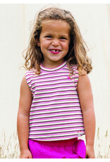 LOOXS Little 4-tshirts Little knitted sleeveless top PINK SUMMER STRIPE