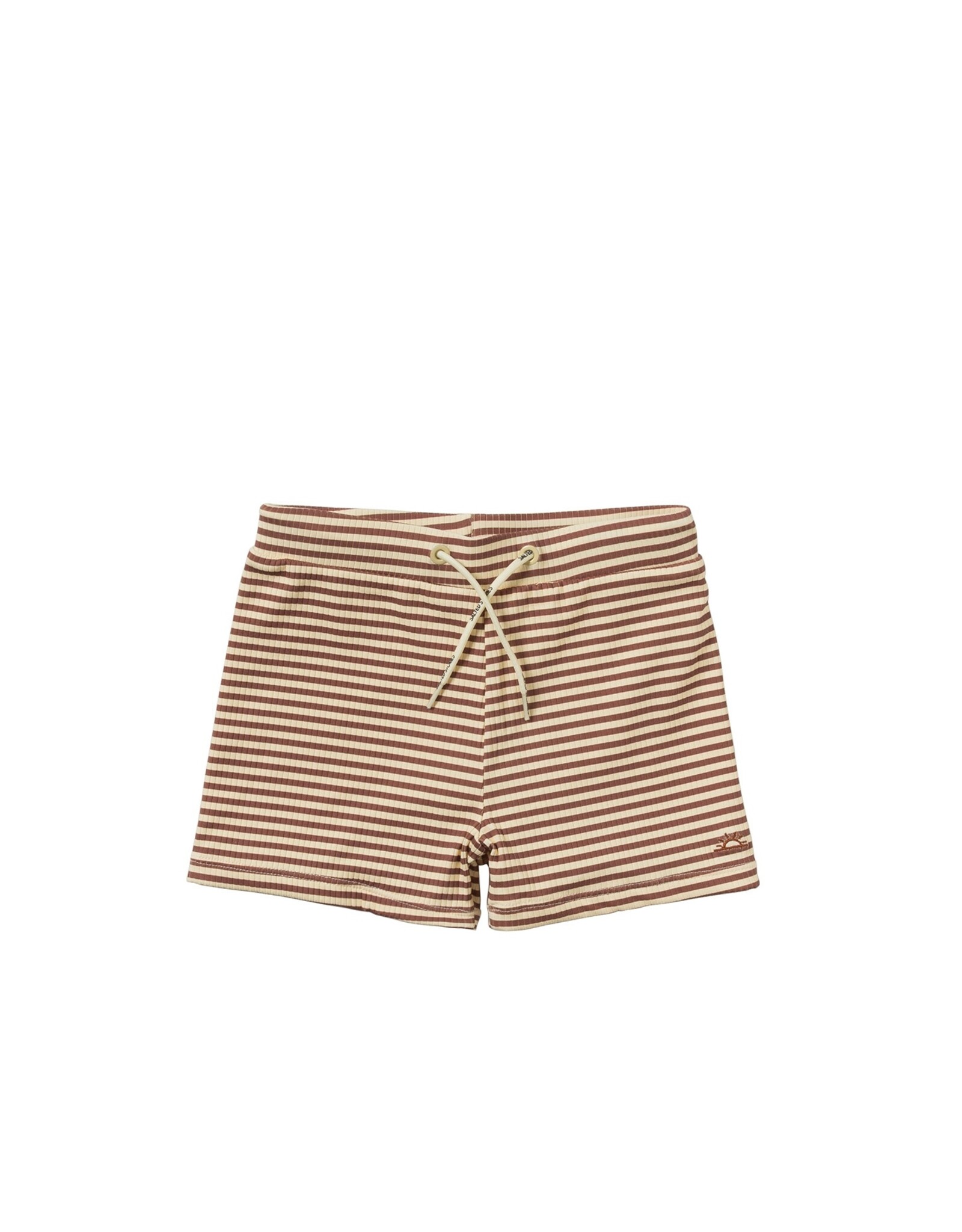 Salted Stories Swimwear Rib Stripe | Scott Carob Brown