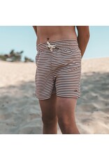 Salted Stories Swimwear Rib Stripe | Shawn Carob Brown
