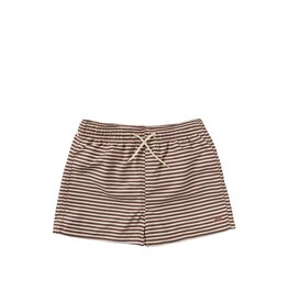 Salted Stories Swimwear Rib Stripe | Shawn Carob Brown