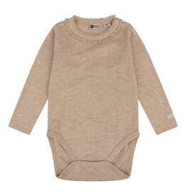 Daily7 BODY Organic Body Longsleeve Ruffle Sand Melange D7NG-S24-7041