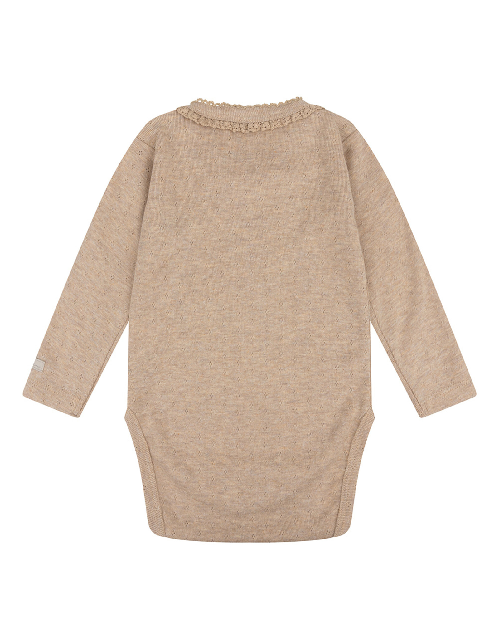 Daily7 BODY Organic Body Longsleeve Ruffle Sand Melange D7NG-S24-7041