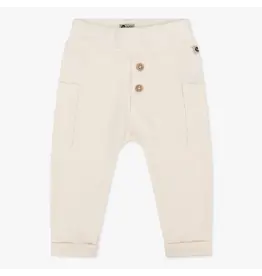 Daily7 TROUSERS Organic Cargo Jogpants Cream D7NB-S24-2404