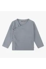 Daily7 T-SHIRT LONG SLEEVE Organic T-shirt Longsleeve Wrap Structure Grey Blue D7NB-S24-3670