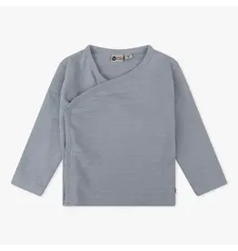 Daily7 T-SHIRT LONG SLEEVE Organic T-shirt Longsleeve Wrap Structure Grey Blue D7NB-S24-3670