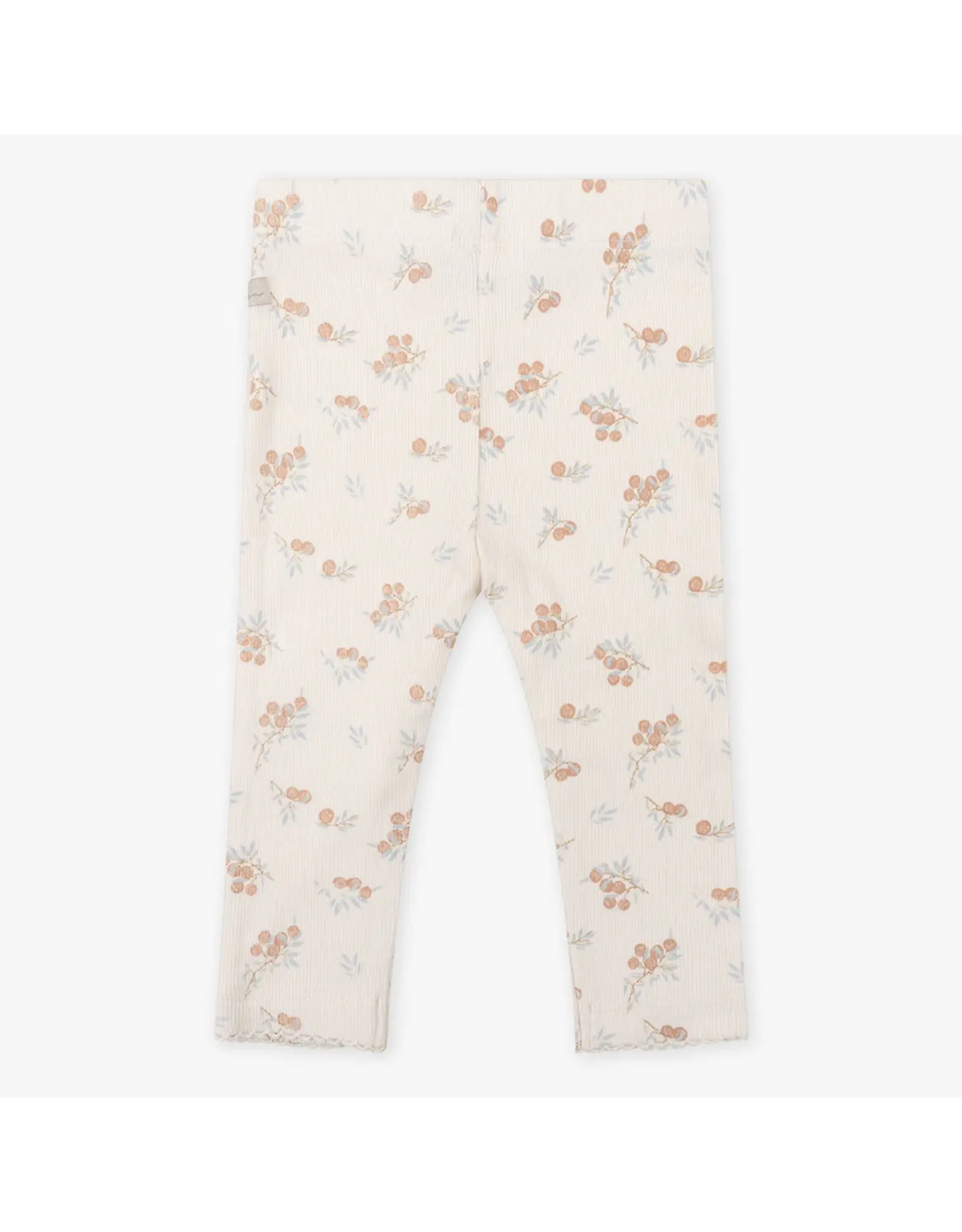 Daily7 TROUSERS Organic Legging Rib Berry Print Cream D7NG-S24-2342