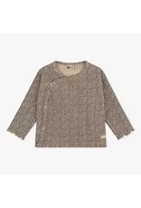 Daily7 T-SHIRT LONG SLEEVE Organic T-shirt Longsleeve Wrap Rib Animal Sand Melange D7NG-S24-3041