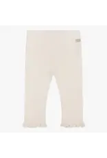 Daily7 TROUSERS Organic Legging Ruffle Fancy Rib Cream D7NG-S24-2343