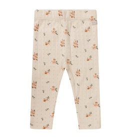 Daily7 Baby Girl Leggings - knitted Legging Flower Pointelle Sandshell 910017