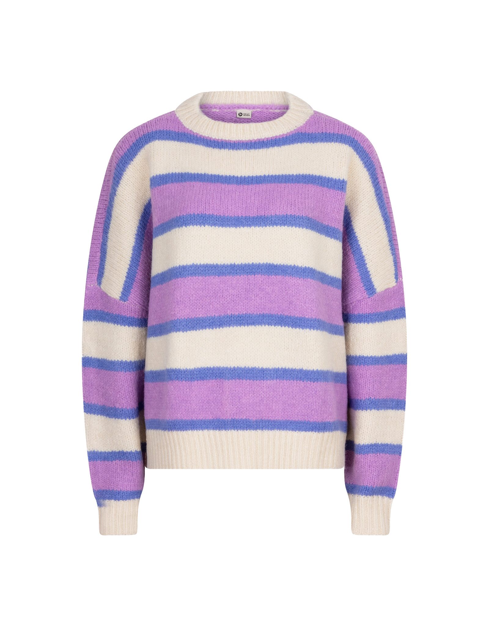 Daily7 Kids Girl Pullover -knitted Knitted Sweat Fancy Stripe Sandshell 930063