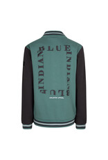 Indian Blue Jeans Boy Cardigan -knitted Bomber Jacket Indian Rib Washed Green 960091