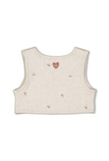 Feetje Gilet AOP - Little Rosebud Offwhite melange 51200023