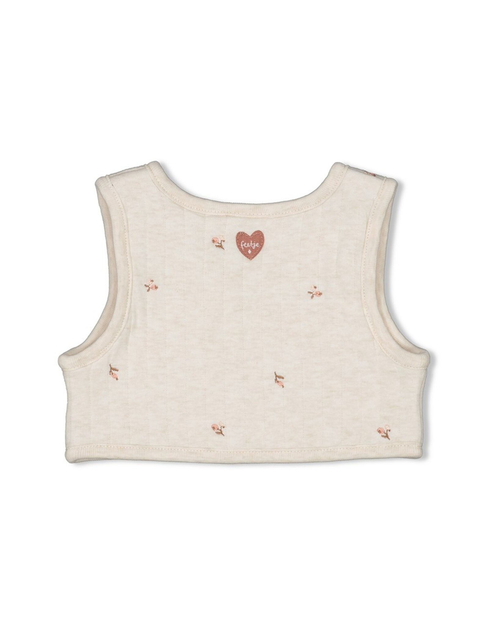 Feetje Gilet AOP - Little Rosebud Offwhite melange 51200023