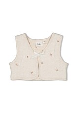 Feetje Gilet AOP - Little Rosebud Offwhite melange 51200023