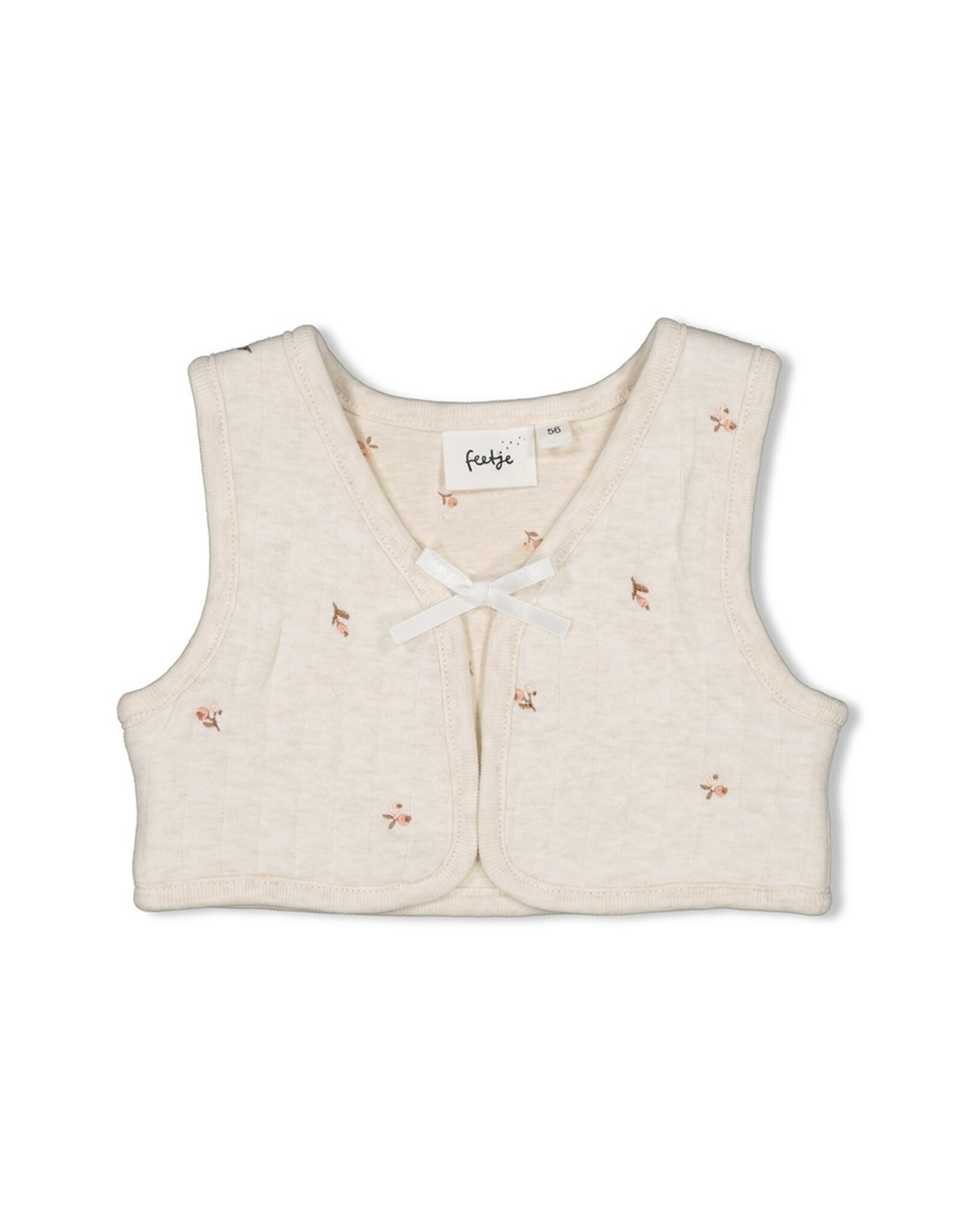 Feetje Gilet AOP - Little Rosebud Offwhite melange 51200023