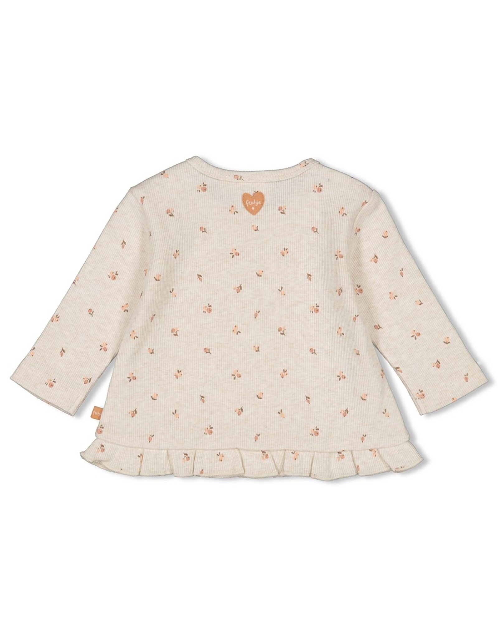 Feetje Longsleeve rib AOP - Little Rosebud Offwhite melange 51602356