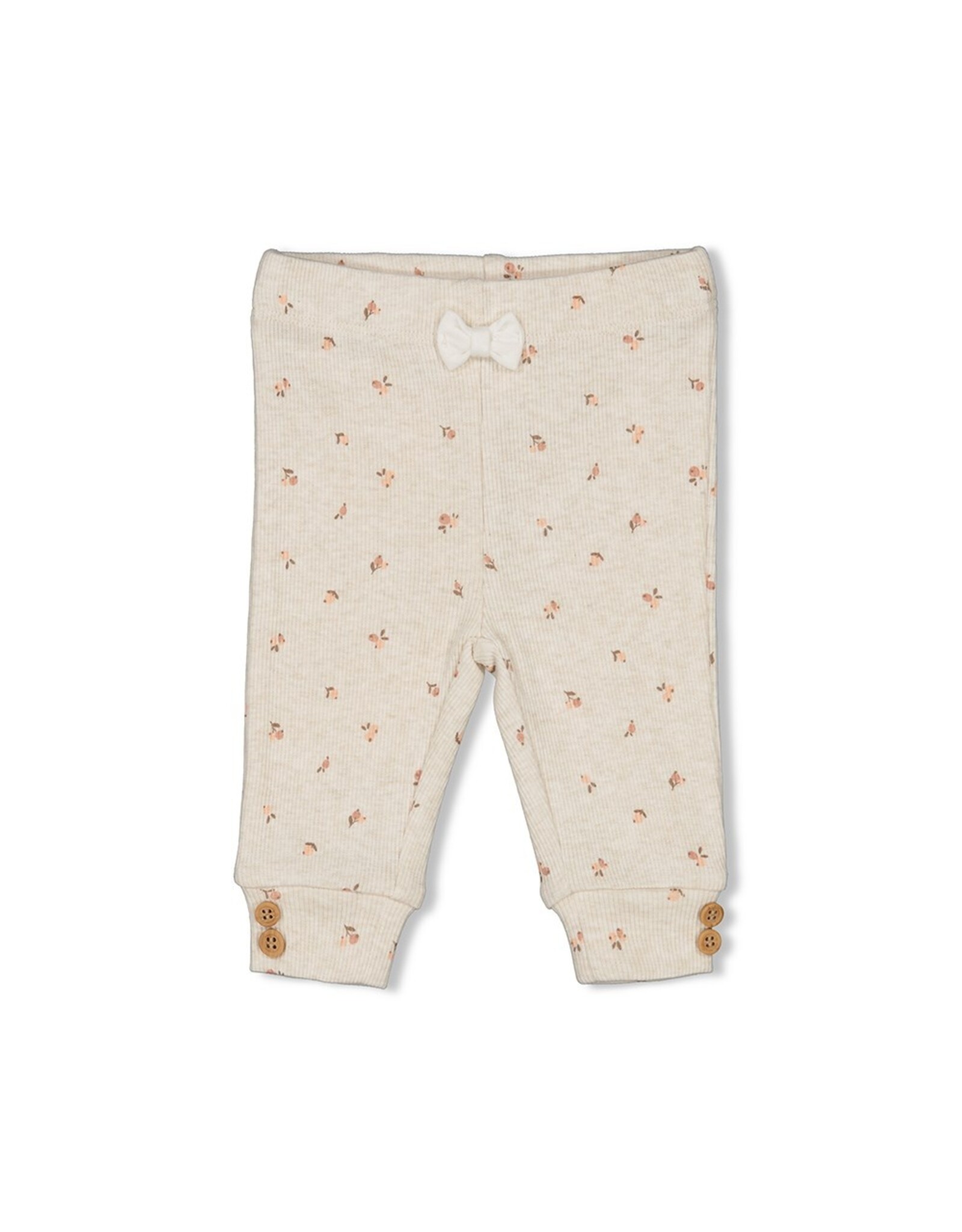 Feetje Broek rib AOP - Little Rosebud Offwhite melange 52202192