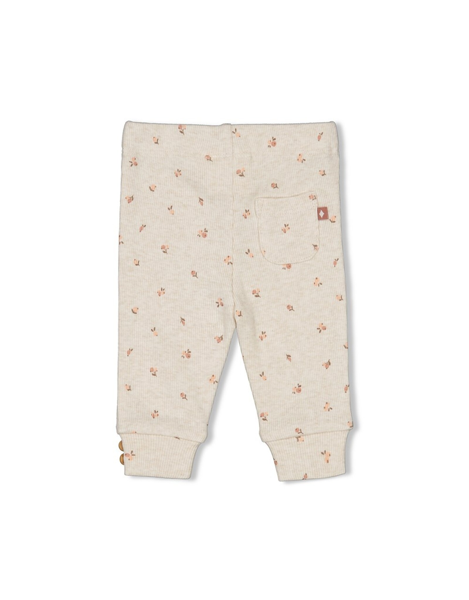 Feetje Broek rib AOP - Little Rosebud Offwhite melange 52202192