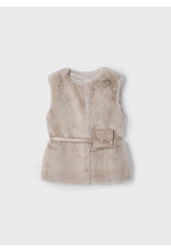 Mayoral Fur vest with belt  Sepia  4365-42