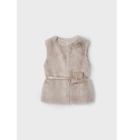 Mayoral Fur vest with belt  Sepia  4365-42