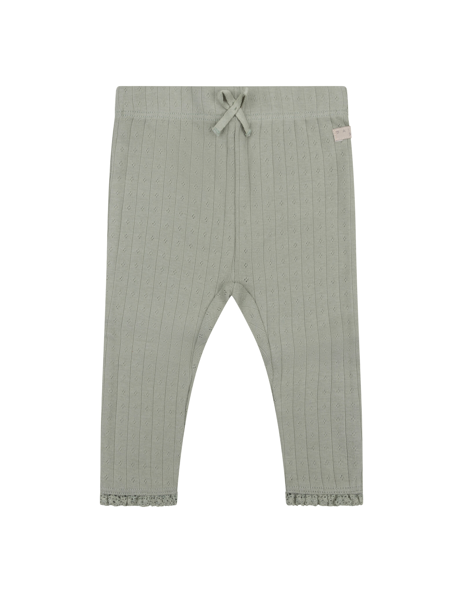 Daily7 Baby Girl Leggings - knitted Legging Pointelle Warm Green 910016