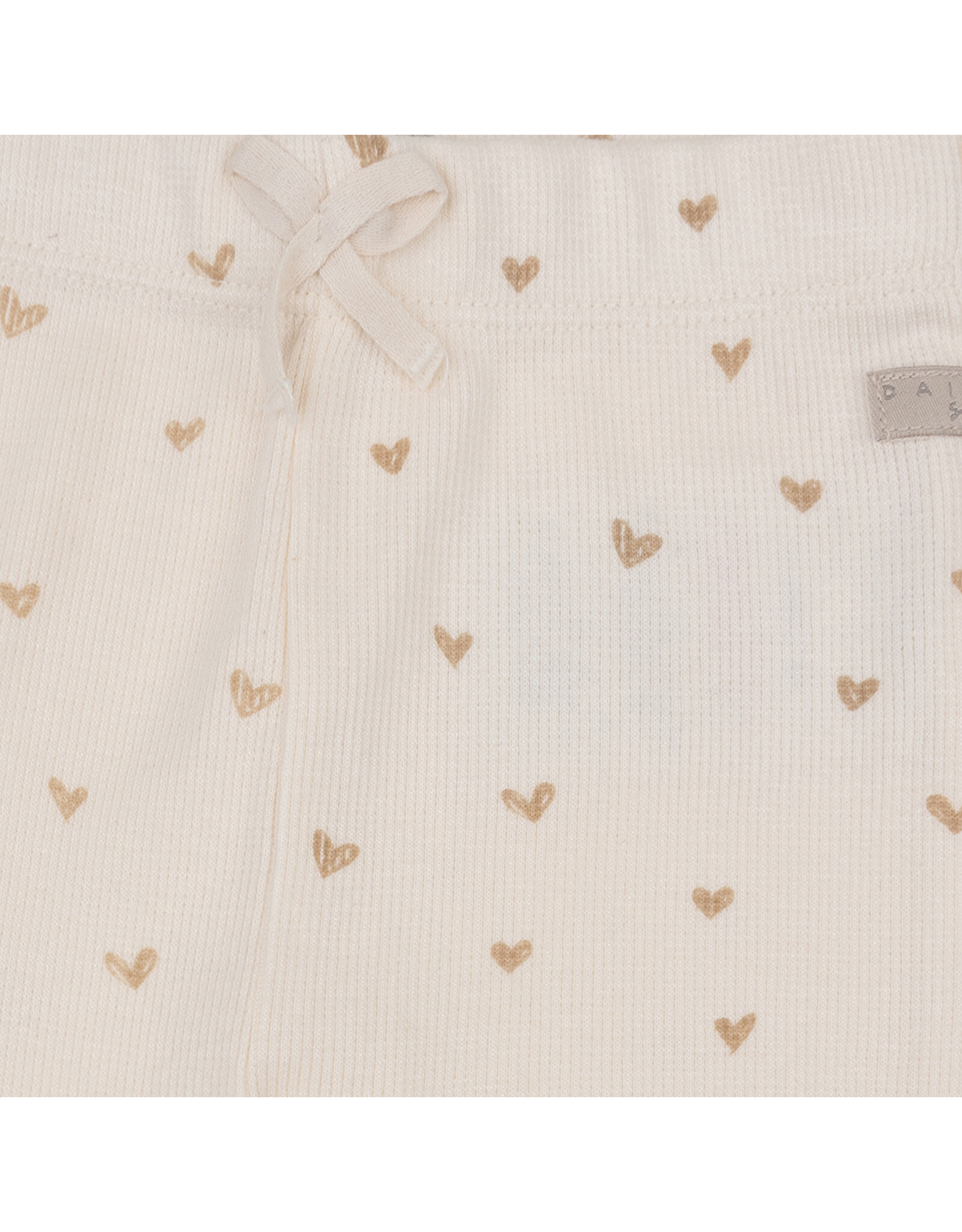 Daily7 Baby Girl Leggings - knitted Legging Rib Heart Sandshell 910020