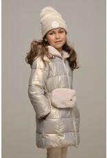 Le Chic BIRDO furry bag & belt coat Fête du Champagne C407-5202