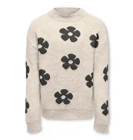 Kids Only Pullover KOGNAJA L/S FLOWER PULLOVER KNT Birch 15322126