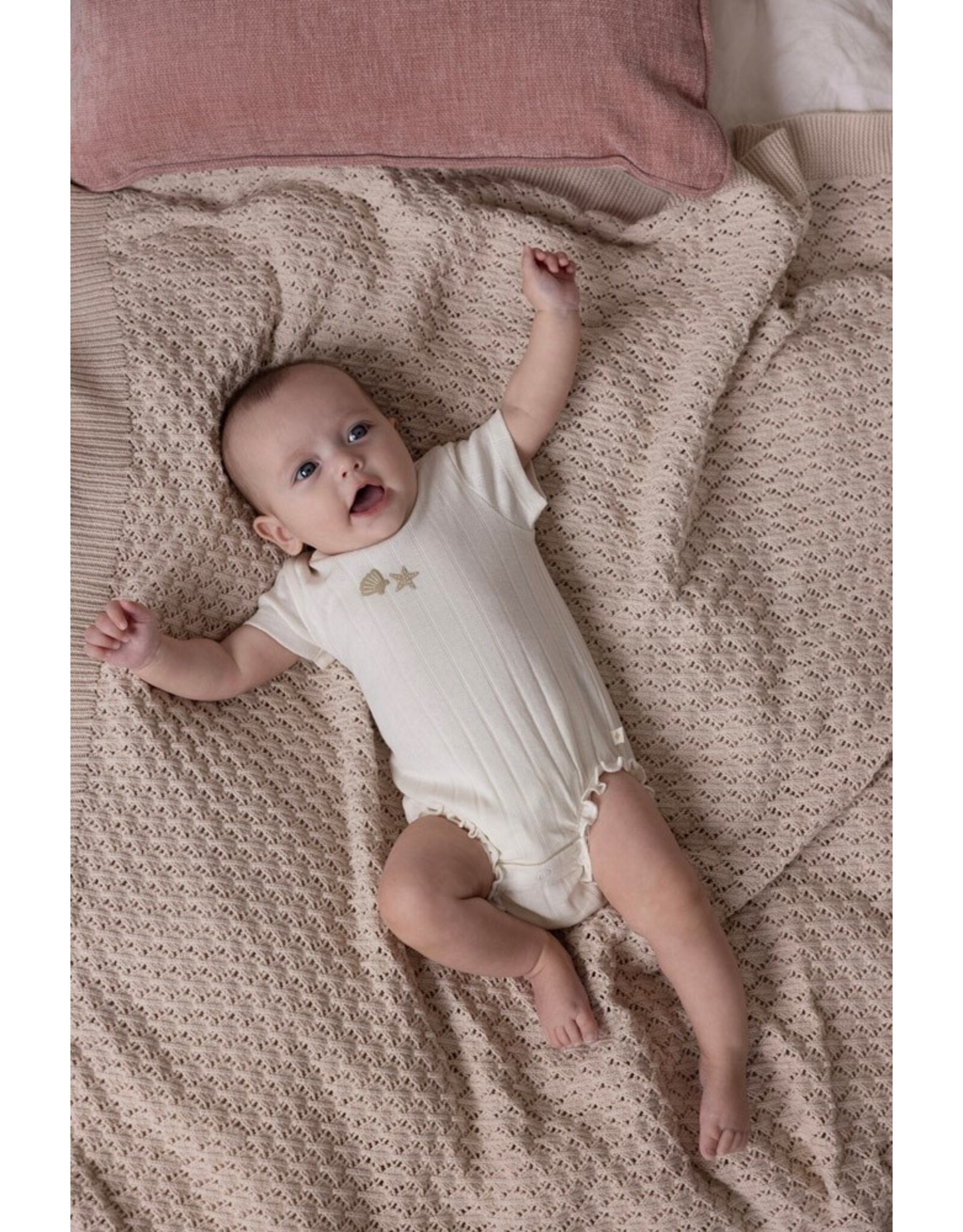 Romper k/m pointelle rib - Starfish Wishes Offwhite 50200234