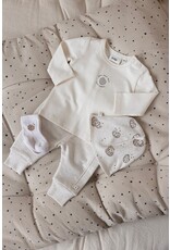 Mutsje AOP rib - Cute Cookie Offwhite melange 53100644