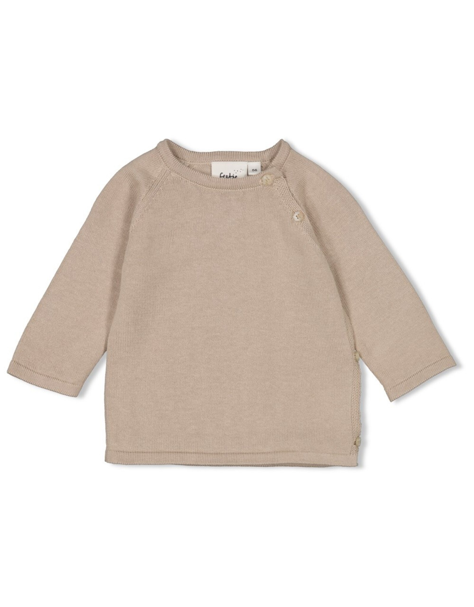 Overslag sweater gebreid - Essential Knits Taupe 51602546