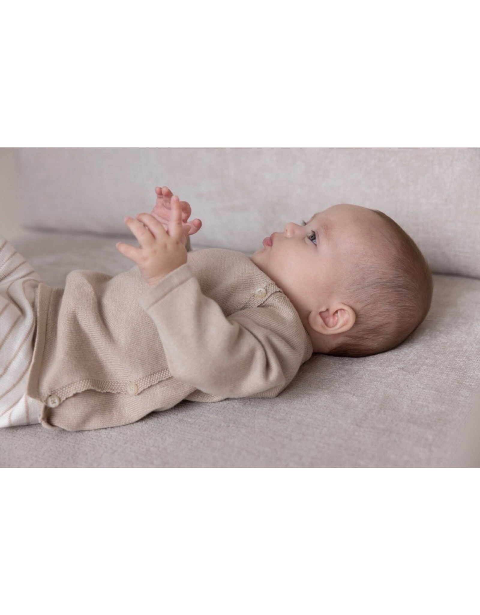 Overslag sweater gebreid - Essential Knits Taupe 51602546