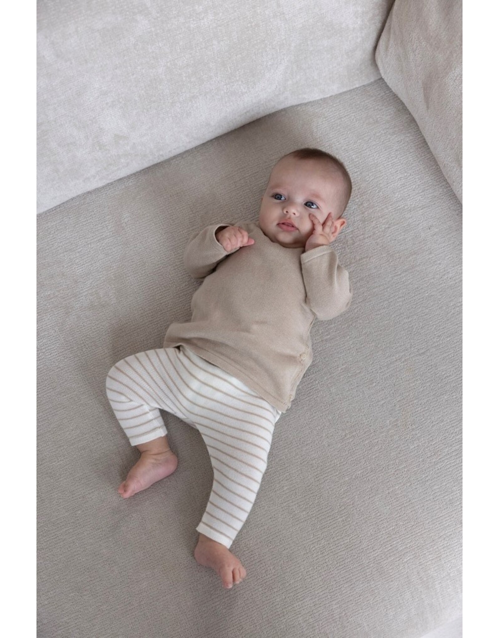 Broek streep gebreid - Essential Knits Taupe 52202356